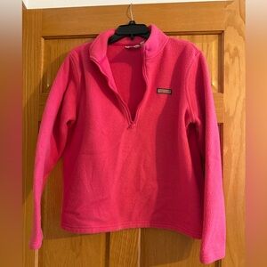 Vineyard Vines hot pink Martha’s Vineyard 3/4 zip fleece sweatshirt size large